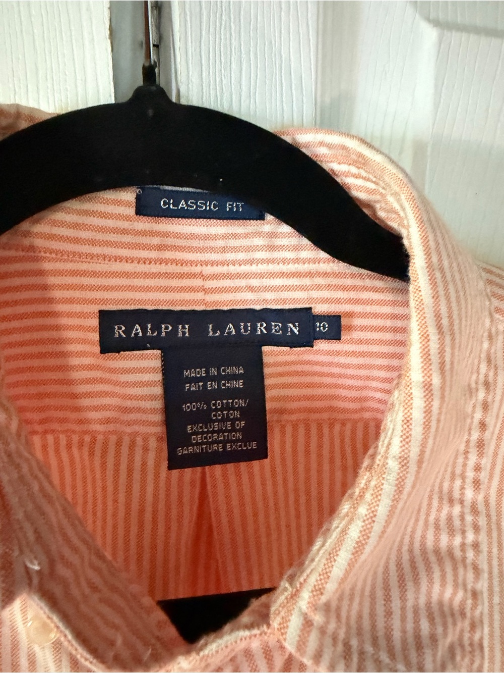 Classic Fit Striped Cotton Oxford - Women’s Size 10 - Picture 5 of 6